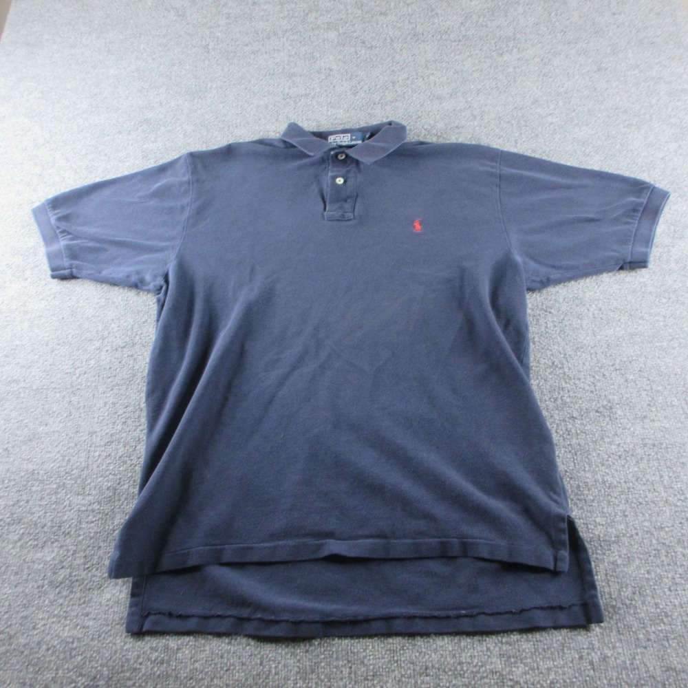 Polo Ralph Lauren Shirt Mens L‎ Blue Button Up Short Sleeve Casual Pony Preppy